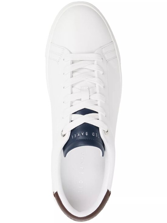 Ted Baker Men\'s Robberto Lace Up White Leather Shoes, Size 8.5, New With Box main image 7